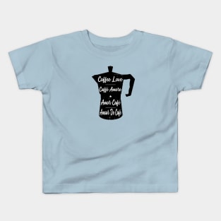 Coffee Love Distressed Kids T-Shirt